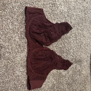 Cacique Lace Bra in Deep Burgundy